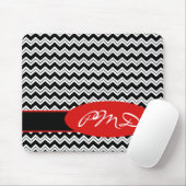 Zickzack Zizzag Monogram Mousepad (Mit Mouse)