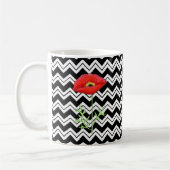 Zickzack Zizzag-Monogramm Kaffeetasse (Links)