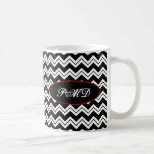 Zickzack Zizzag-Monogramm Kaffeetasse