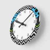 Zickzacks Runde Wanduhr (Winkel)