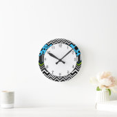 Zickzacks Runde Wanduhr (Zuhause)