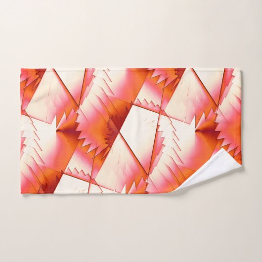 Zickzacksägen in Live-Korallen oder Digitalsägen i Badhandtuch Set (Handtuch)