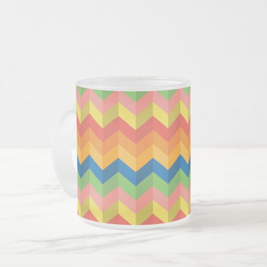 Zickzackstreifen Mattglastasse (Vorderseite Links)