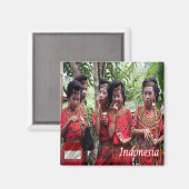 zID009 Indonesische MÄDCHEN, Indonesien, Asien, Kü Magnet (Vorderseite/Rückseite)