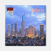 zID012 JAKARTA skyline, Indonesien, Asien, Kühlsch Magnet (Vorne)