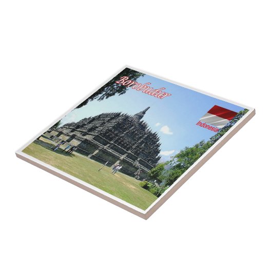 zID015 BOROBUDUR, Indonesien, Asien, Fliese (Seite)