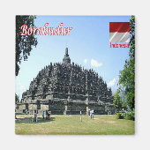 zID015 BOROBUDUR, Indonesien, Asien, Kühlschrank Magnet (Vorne)