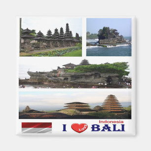 zID022 i Liebe BALI Collage, Indonesien Asien, Küh Magnet