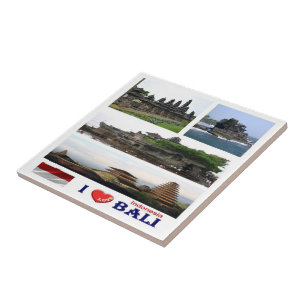 zID022 ich liebe BALI Collage, Indonesien Asien, Fliese