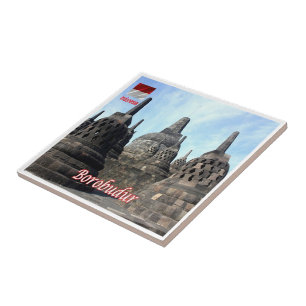 zID024 BOROBUDUR, Indonesien, Asien, Fliese