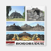 zID026 BOROBUDUR, Indonesien, Asien, Kühlschrank Magnet (Vorne)