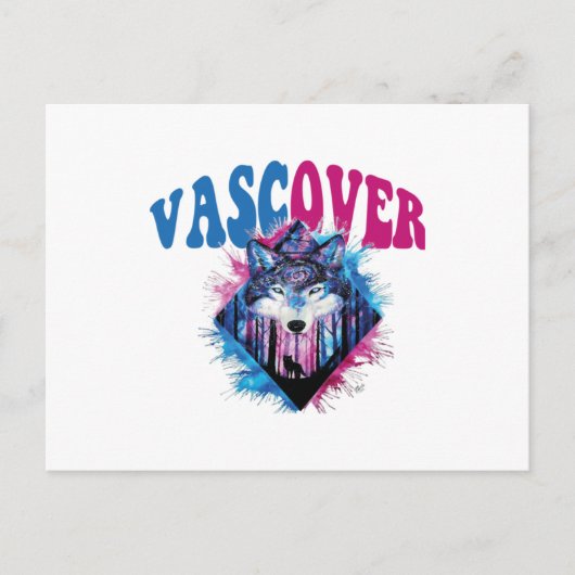 Zidika vascover Wolf Wesentlich Postkarte (Vorderseite)