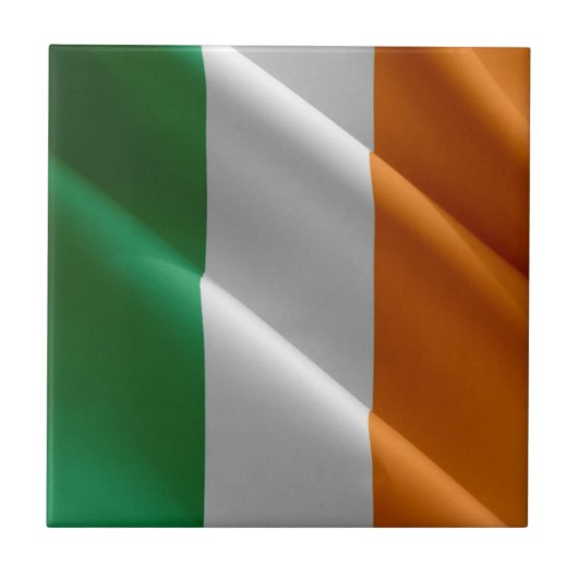 zIE002 IRLAND, Wellenflagge, Fliese (Vorderseite)