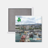 zIE006 DUN LAOGHAIRE Irland, Kühlschrank Magnet (Vorderseite/Rückseite)