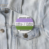 Zie/Hir Pronomen-Knopf-Button Button (Beispiel)