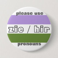 Zie/Hir Pronomen-Knopf-Button