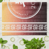 Ziege 羊 Red Gold Chinesisches Zodiac Lunar Symbol Geschirrtuch (Gefaltet)