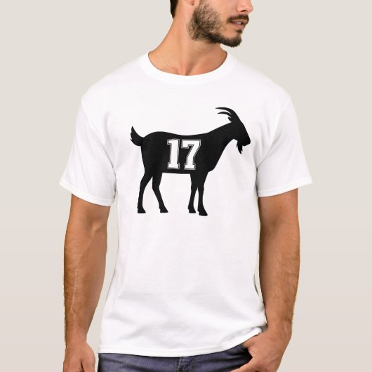 Ziege 17 G.O.A.T. Nummer siebzehn Ziege T-Shirt (Vorderseite)