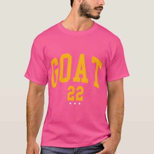 Ziege 22 Basketball Nummer 22 Basketball T-Shirt (Vorderseite)