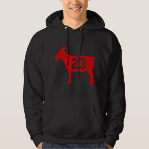 Ziege 23 Vintage Jordan Rot Hoodie