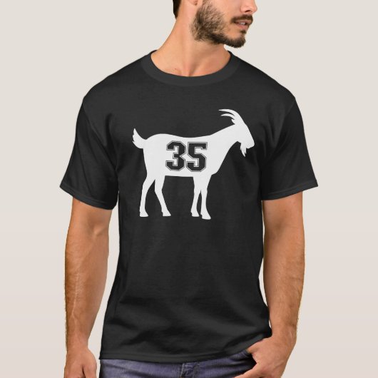 Ziege 35 G.O.A.T. Zahl 35 Ziege T-Shirt (Vorderseite)