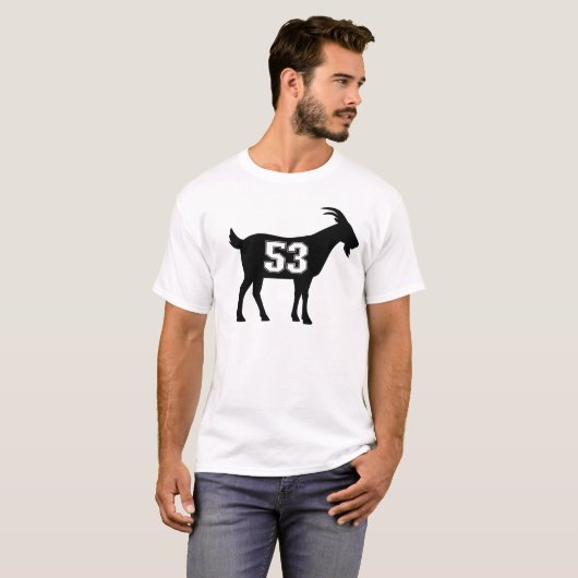 Ziege 53 G.O.A.T. Nummer 53 Ziege T-Shirt (Vorne ganz)