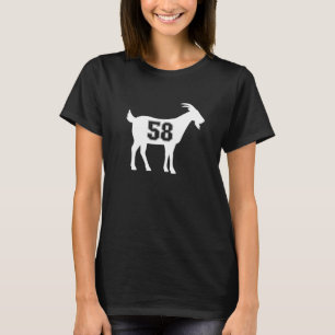 Ziege 58 G.O.A.T. Nummer Achtundfünfzig Ziege T-Shirt