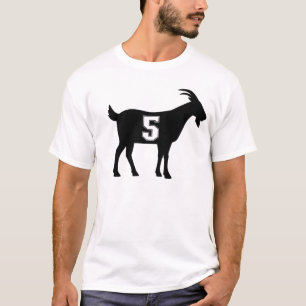 Ziege 5 G.O.A.T. Nummer Fünf Ziege T-Shirt