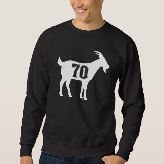 Ziege 70 G.O.A.T. Nummer Siebzig Ziege Sweatshirt (Vorderseite)