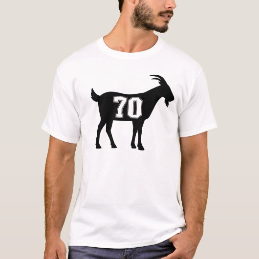 Ziege 70 G.O.A.T. Nummer siebzig Ziege T-Shirt (Vorderseite)