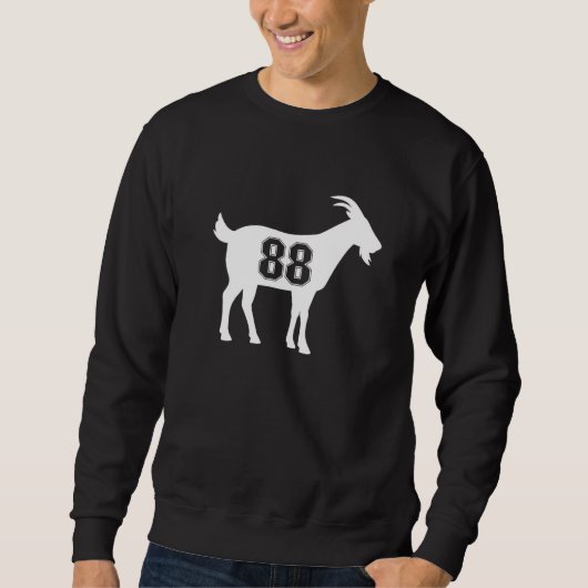 Ziege 88 G.O.A.T. Nummer 80 acht Ziege Sweatshirt (Vorderseite)
