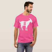 Ziege 8 Ziege Zahl acht Ziege T-Shirt (Vorne ganz)