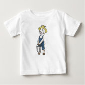 Ziege als Bauer mit Eimer Baby T-shirt (Vorderseite)