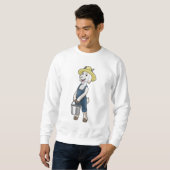 Ziege als Bauer mit Eimer Sweatshirt (Vorne ganz)