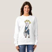 Ziege als Bauer mit Eimer Sweatshirt (Vorne ganz)