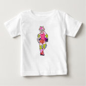 Ziege als Inline-Skater mit Inline-Skaten Baby T-shirt (Vorderseite)