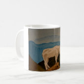 Ziege auf einem Berg Kaffeetasse (Vorderseite Links)