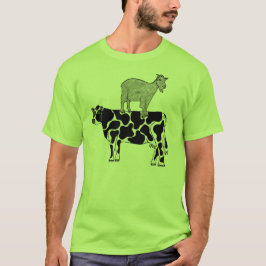 Ziege auf einem T - Shirt der Kuh-#2
