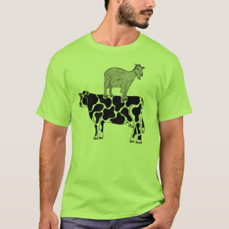 Ziege auf einem T - Shirt der Kuh-#2