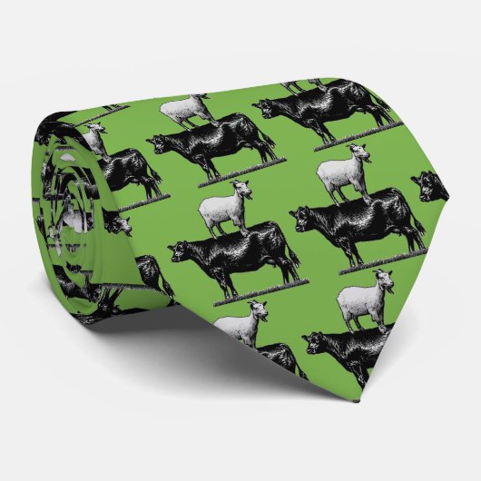 Ziege auf einer Kuh-Hals-Krawatte Krawatte (Gerollt)