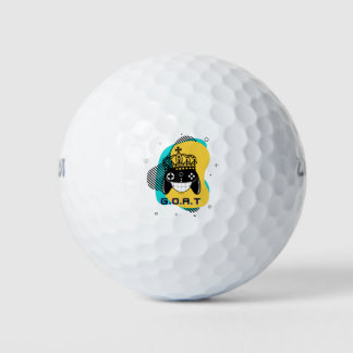 ZIEGE Beste aller Zeit Game Kopf gelb, Aquamarin Golfball