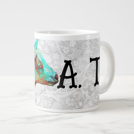 Ziege Bester aller Zeiten farbenfrohe Tasse Cup (Vorderseite Rechts)