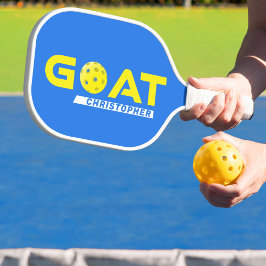 ZIEGE Bester aller Zeiten Personalisiert blau Pickleball Schläger