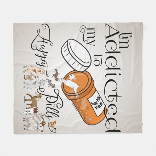 ZIEGE | Bewahrt meine Glückspilzen Fleecedecke (Vorderseite (Horizontal))