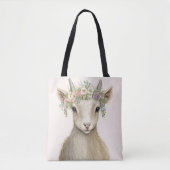 Ziege Boho Floral Animal Tasche (Vorderseite)