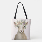 Ziege Boho Floral Animal Tasche (Rückseite)