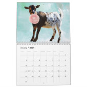 ZIEGE | Bubblegum Aquarellmalerei Ziegenkalender Kalender (Jan 2027)