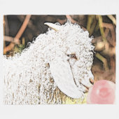 ZIEGE | Bubblegum Baby Angora Goat by GetYerGoat™ Fleecedecke (Vorderseite (Horizontal))
