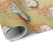 ZIEGE | Christmas Wünsche Baby Goat Kisses Angora Geschenkpapier (Rolleneckpunkt)