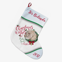 ZIEGE | Christmas Wünsche Baby Goat Kisses Angora Großer Weihnachtsstrumpf